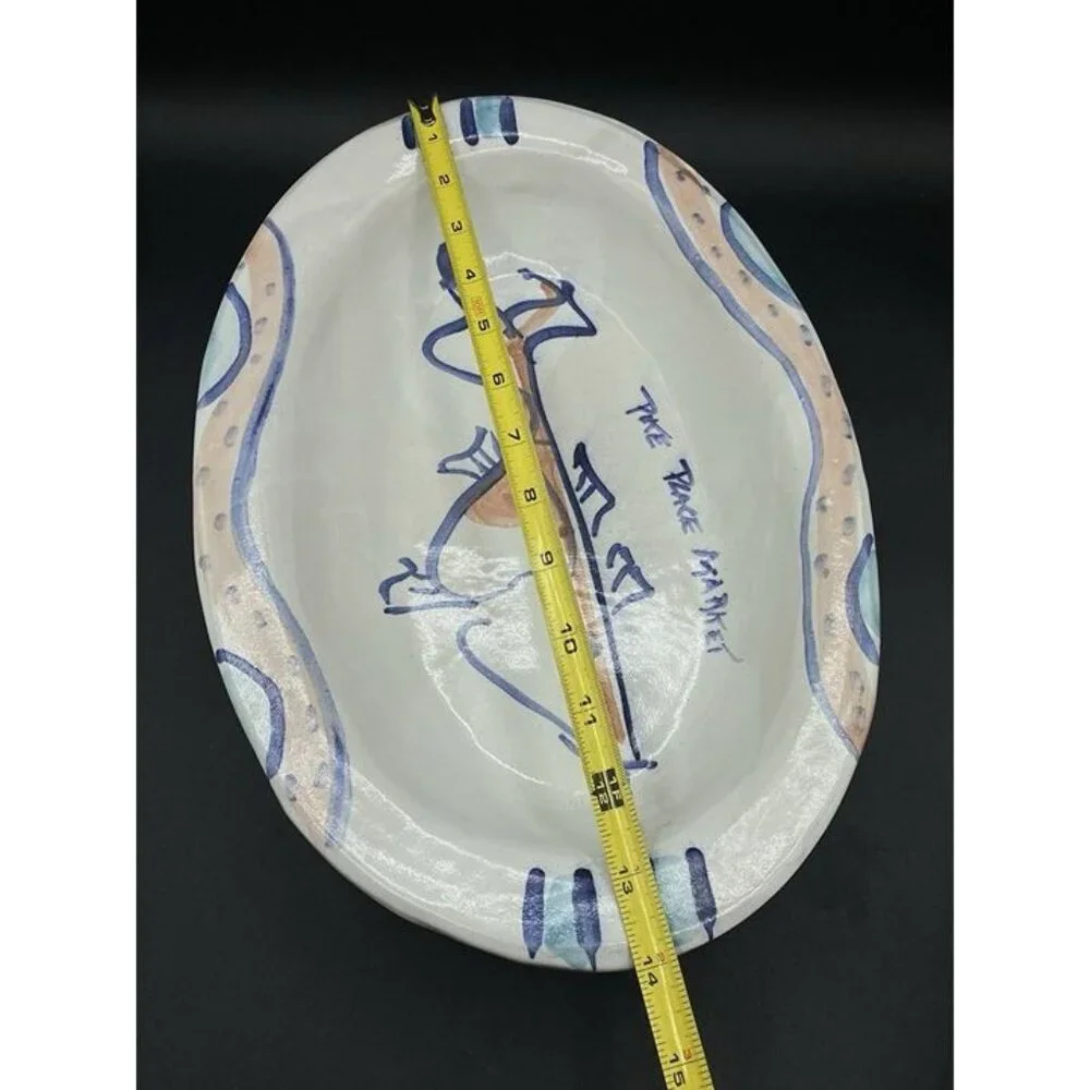 Pike Place Fish Market Lorna Smith Studio Pottery Large Serving Bowl Seattle WA